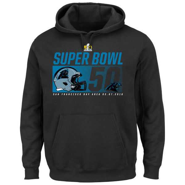Men's Carolina Panthers Majestic Super Bowl 50 Bound On Our Way Pullover Hoodie - Black,We sell and wholesale Men's Carolina Panthers Majestic Super Bowl 50 Bound On Our Way Pullover Hoodie - Black on line form chian!